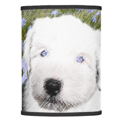 Old English Sheepdog Puppy Painting _ Dog Art Lamp Shade