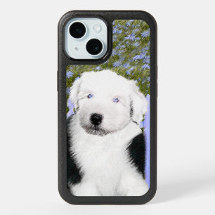 Old English Sheepdog Puppy Painting - Dog Art Otte iPhone 15 Case
