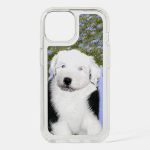 Old English Sheepdog Puppy Painting - Dog Art iPhone 15 Case