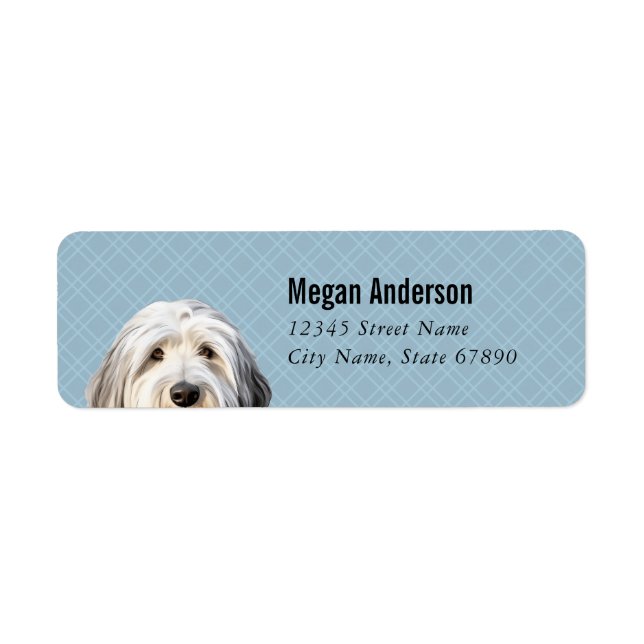 Old English Sheepdog Return Address Labels (Front)