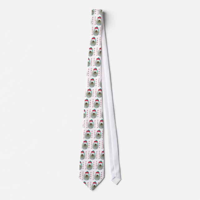 Old English Sheepdog Santa Paws Neck Tie (Front)
