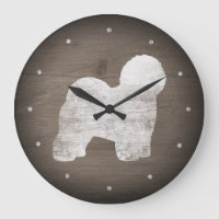 Old English Sheepdog Silhouette Rustic Style