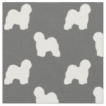Old English Sheepdog Silhouettes Patterned Fabric