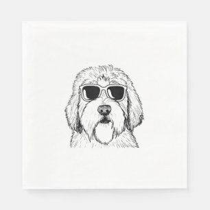 Old English Sheepdog Sketch Drawing Art Dog Lover Napkins