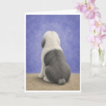 Old English Sheepdog Sympathy Card