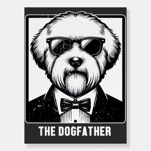 Old English Sheepdog The Dogfather Tuxedo Cool Fun Foam Board