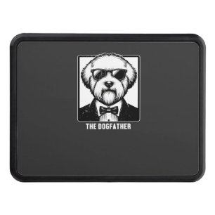 Old English Sheepdog The Dogfather Tuxedo Cool Fun Hitch Cover