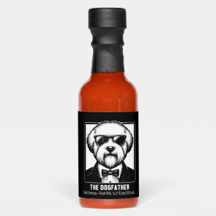 Old English Sheepdog The Dogfather Tuxedo Cool Fun Hot Sauces