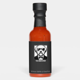 Old English Sheepdog The Dogfather Tuxedo Cool Fun Hot Sauces