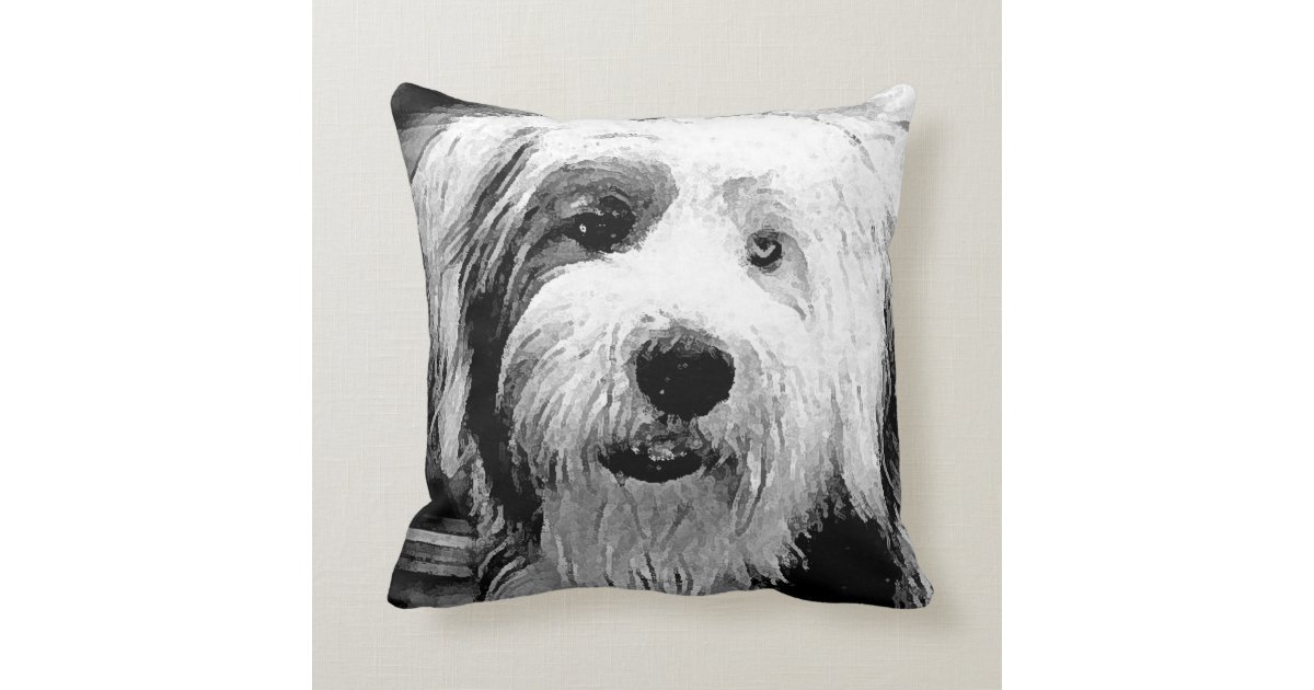 old english sheepdog pillow