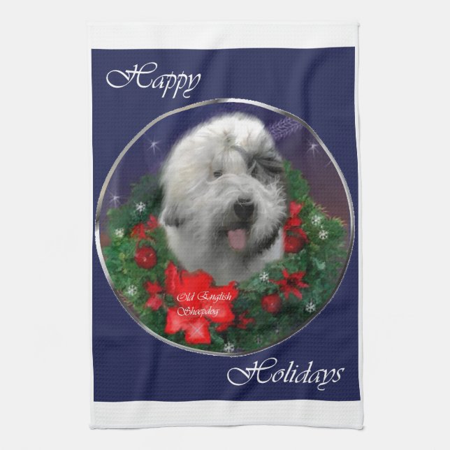Old English Sheepdog Towel (Vertical)