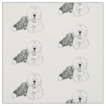 old english sheepdog Walt Dizzy Wigglebottom Fabric