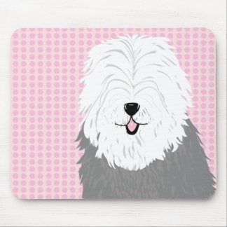 Old English Sheepdog (with covered eyes) Mouse Pad