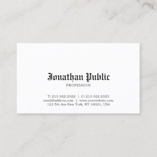 Old English Style Nostalgic Look Professional Chic Business Card