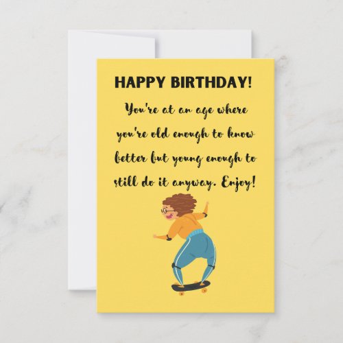 Old Enough to Know Better Funny Birthday Card