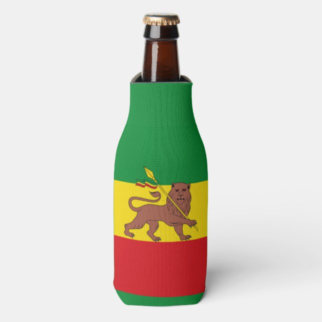 Old Ethiopian flag Bottle Cooler (Bottle Front)