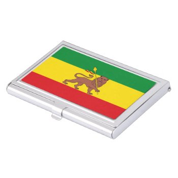 Old Ethiopian Flag Business Card Holder by WorldOfHistory at Zazzle