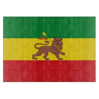 Old Ethiopian flag Cutting Board