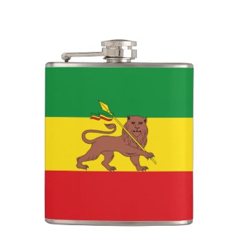 Old Ethiopian Flag Flask by WorldOfHistory at Zazzle