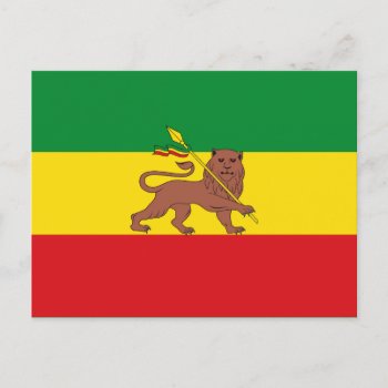 Old Ethiopian Flag Postcard by WorldOfHistory at Zazzle