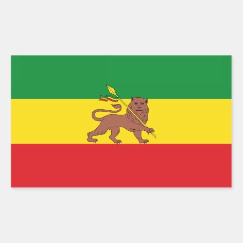 Old Ethiopian flag Rectangular Sticker