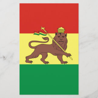 Old Ethiopian Flag with Lion of Judah