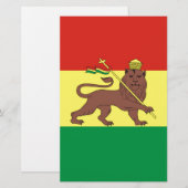 Old Ethiopian Flag with Lion of Judah (Front/Back)