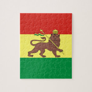 Old Ethiopian Flag with Lion of Judah Jigsaw Puzzle