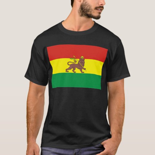 Old Ethiopian Flag with Lion of Judah T_Shirt