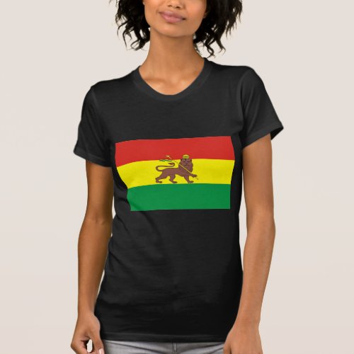 Old Ethiopian Flag with Lion of Judah T_Shirt