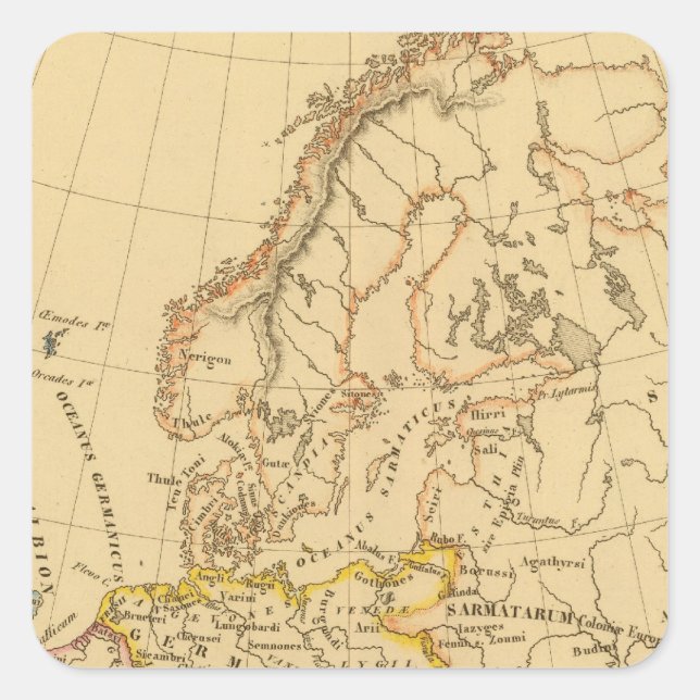 Old Europe Square Sticker (Front)