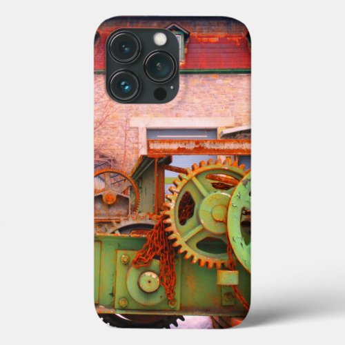 Old Factory Machinery Gears Wheels Vieux Hull iPhone 13 Pro Case