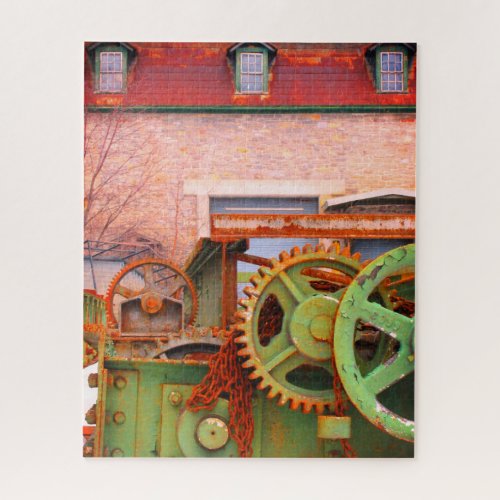 Old Factory Machinery Gears Wheels Vieux Hull Jigsaw Puzzle