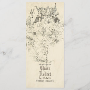 Old Fairytale Castle Wedding Programs