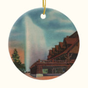 Old Faithful Ceramic Ornament