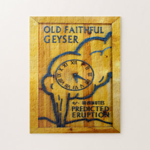 Old Faithful Clock. Jigsaw Puzzle