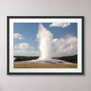 Old Faithful Geyser at Yellowstone National Park Framed Art