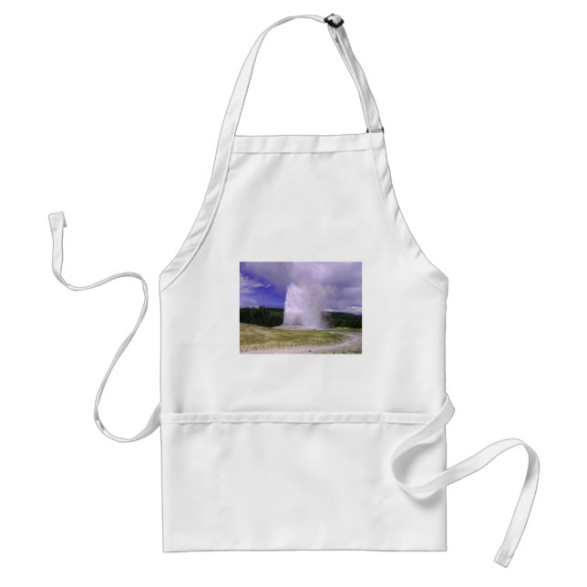 Old Faithful in Yellowstone National Park Adult Apron (Front)