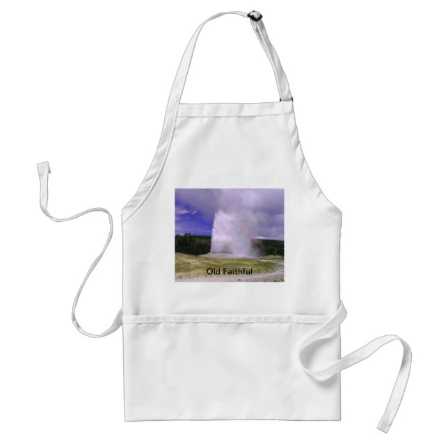 Old Faithful in Yellowstone National Park Adult Apron (Front)