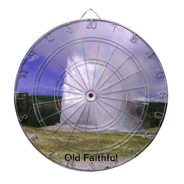 Old Faithful in Yellowstone National Park Dartboard (Front)