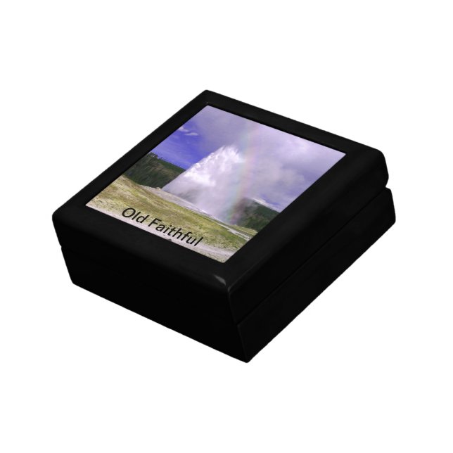 Old Faithful in Yellowstone National Park Jewelry Box (Side)