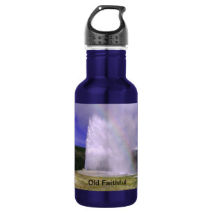 Old Faithful in Yellowstone National Park Stainless Steel Water Bottle