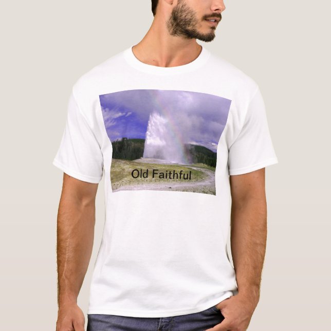 Old Faithful in Yellowstone National Park T-Shirt (Front)