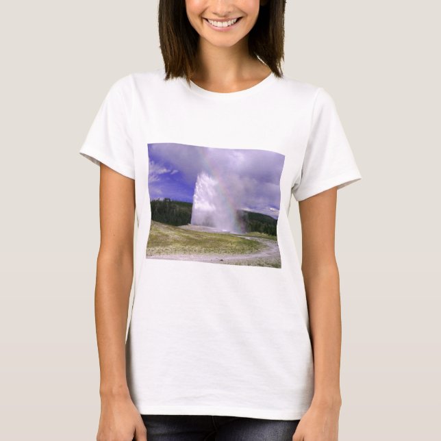 Old Faithful in Yellowstone National Park T-Shirt (Front)