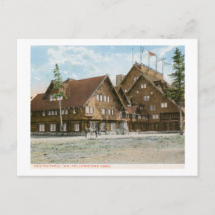 Old Faithful Inn, Yellowstone Park Vintage Postcard