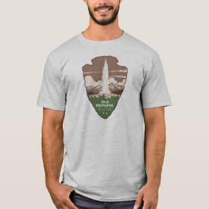 Old Faithful Yellowstone National Park Arrowhead T-Shirt