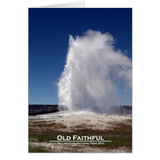 Old Faithful - Yellowstone National Park Card