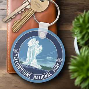 Old Faithful - Yellowstone National Park Keychain