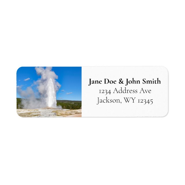 Old Faithful Yellowstone National Park Label (Front)