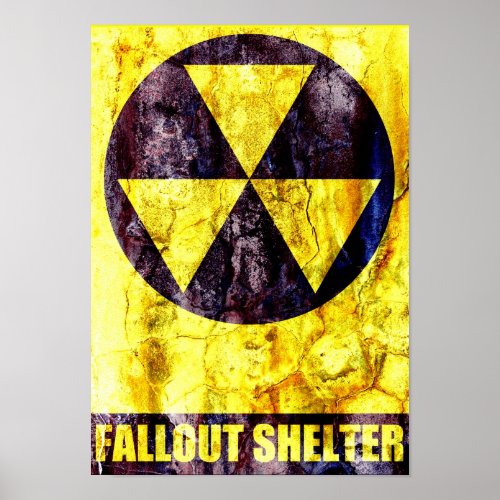 Old Fallout Shelter Poster